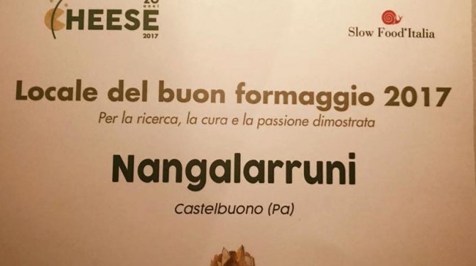 Premiati al Cheese come "Locale del buon formaggio"!