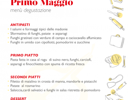 Menu degustazione 1° Maggio