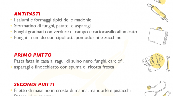 Menu degustazione 1° Maggio